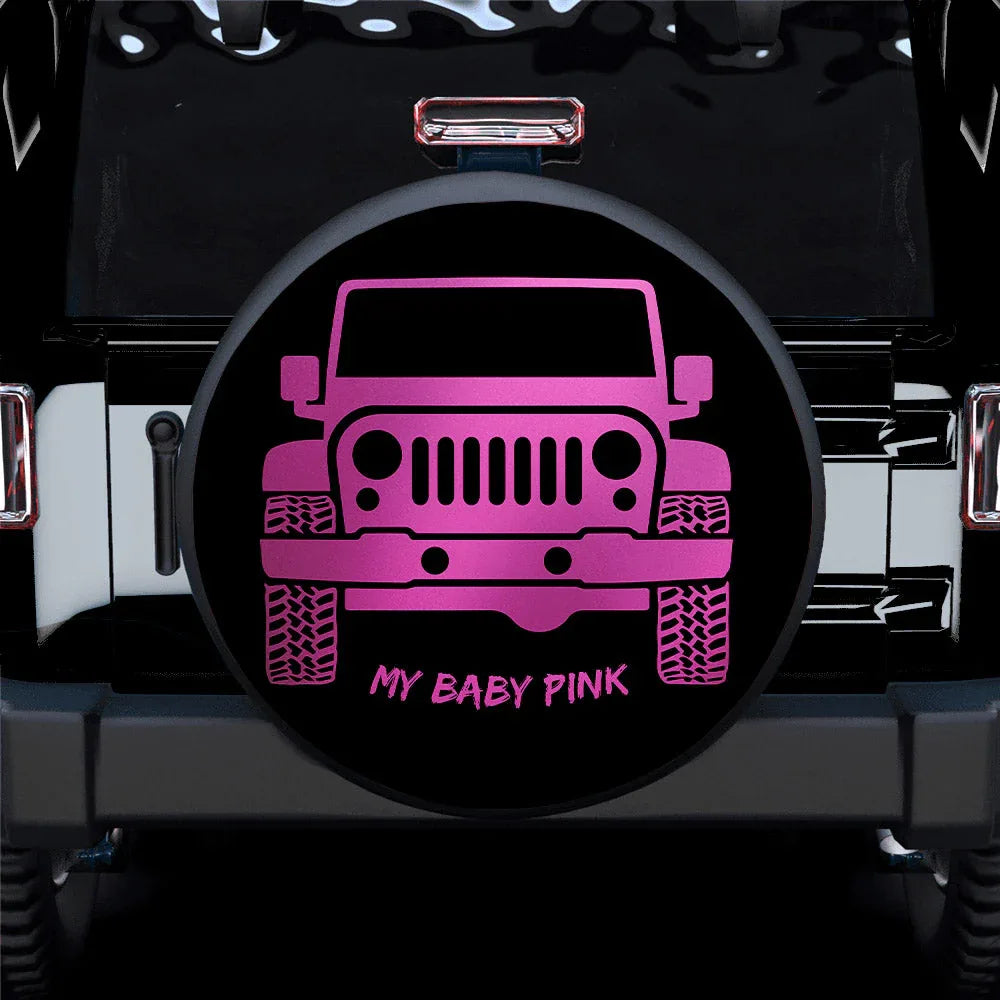My Baby Pink Jeep Car Leather Spare Tire Cover - PersonalizedFury
