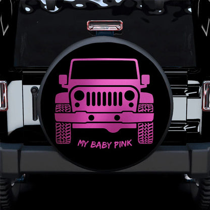My Baby Pink Jeep Car Leather Spare Tire Cover - PersonalizedFury