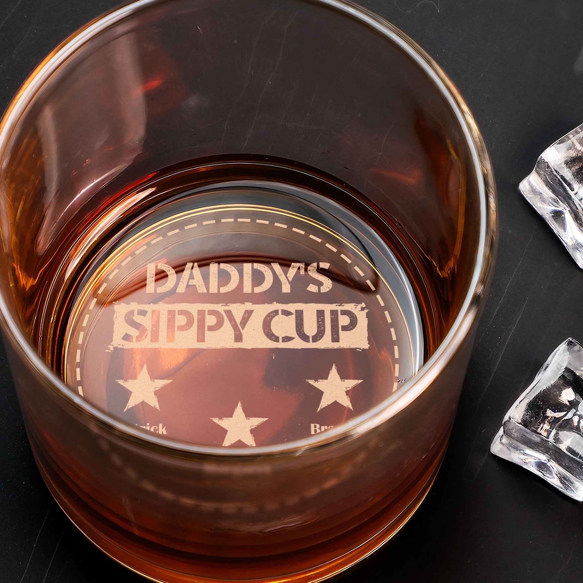 My Daddy's Sippy Cup - Personalized Engraved Whiskey Glass