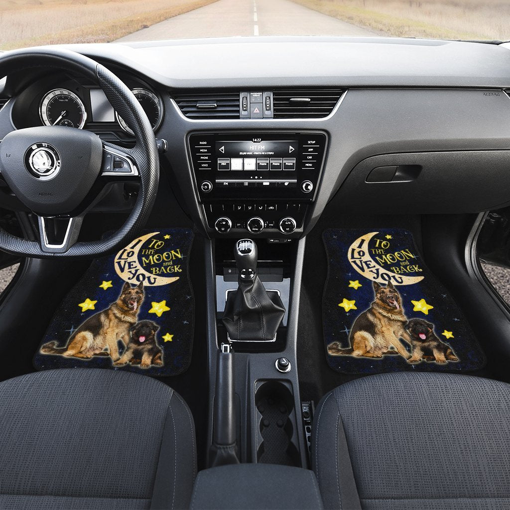 My Friend German Shepherd Car Floor Mats Custom I Love You To The Moon And Back Car Accessories
