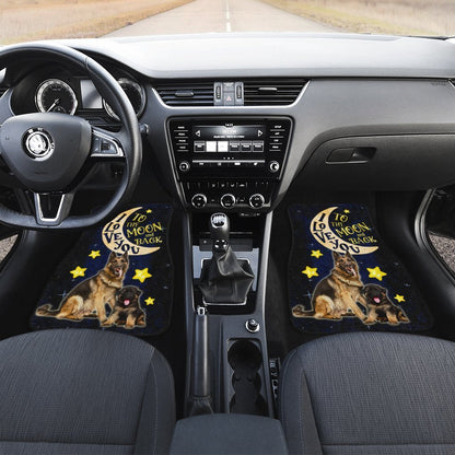 My Friend German Shepherd Car Floor Mats Custom I Love You To The Moon And Back Car Accessories