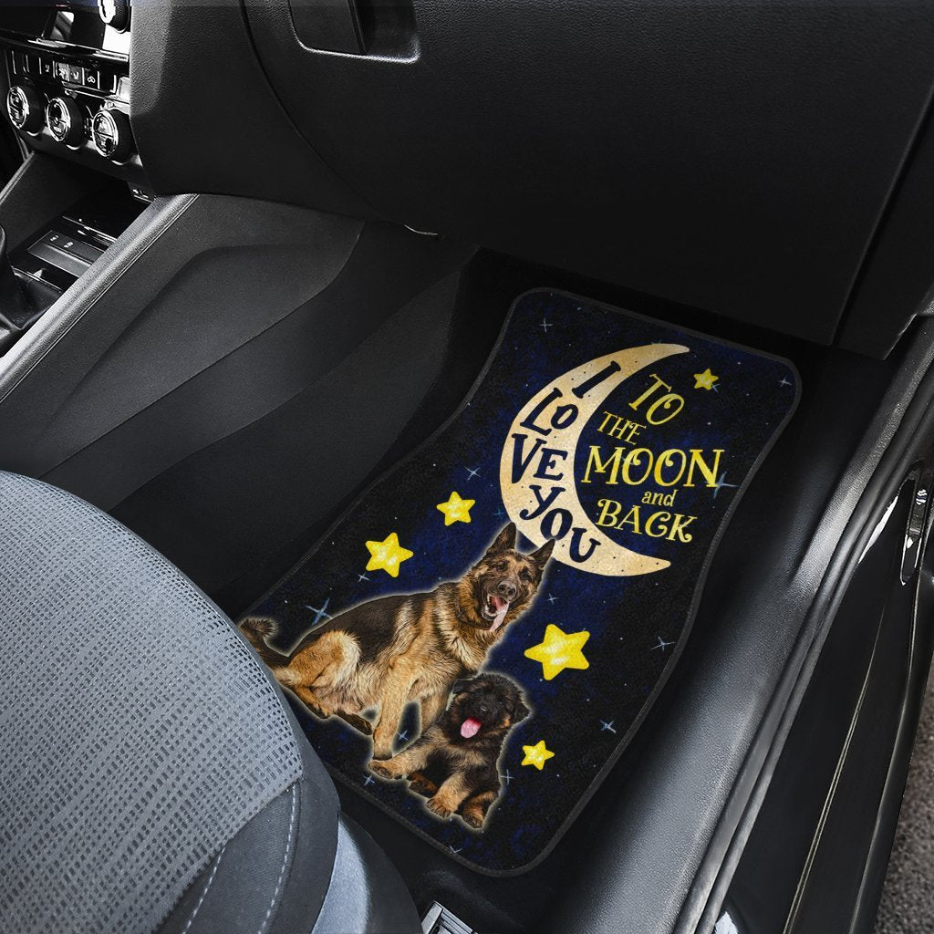 My Friend German Shepherd Car Floor Mats Custom I Love You To The Moon And Back Car Accessories