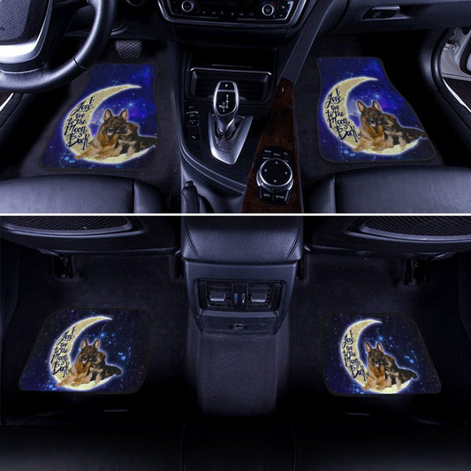 My Friend German Shepherd Car Floor Mats Custom I Love You To The Moon And Back Galaxy Car Accessories