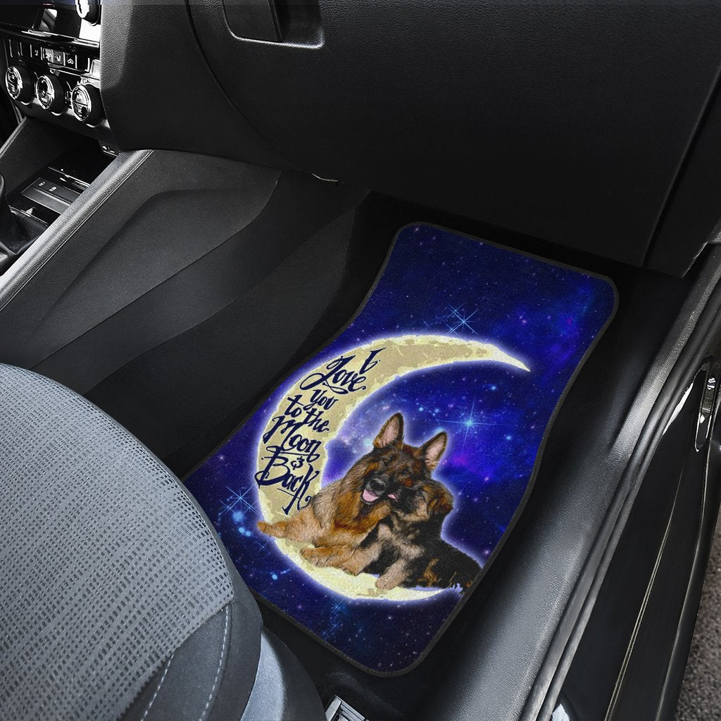 My Friend German Shepherd Car Floor Mats Custom I Love You To The Moon And Back Galaxy Car Accessories