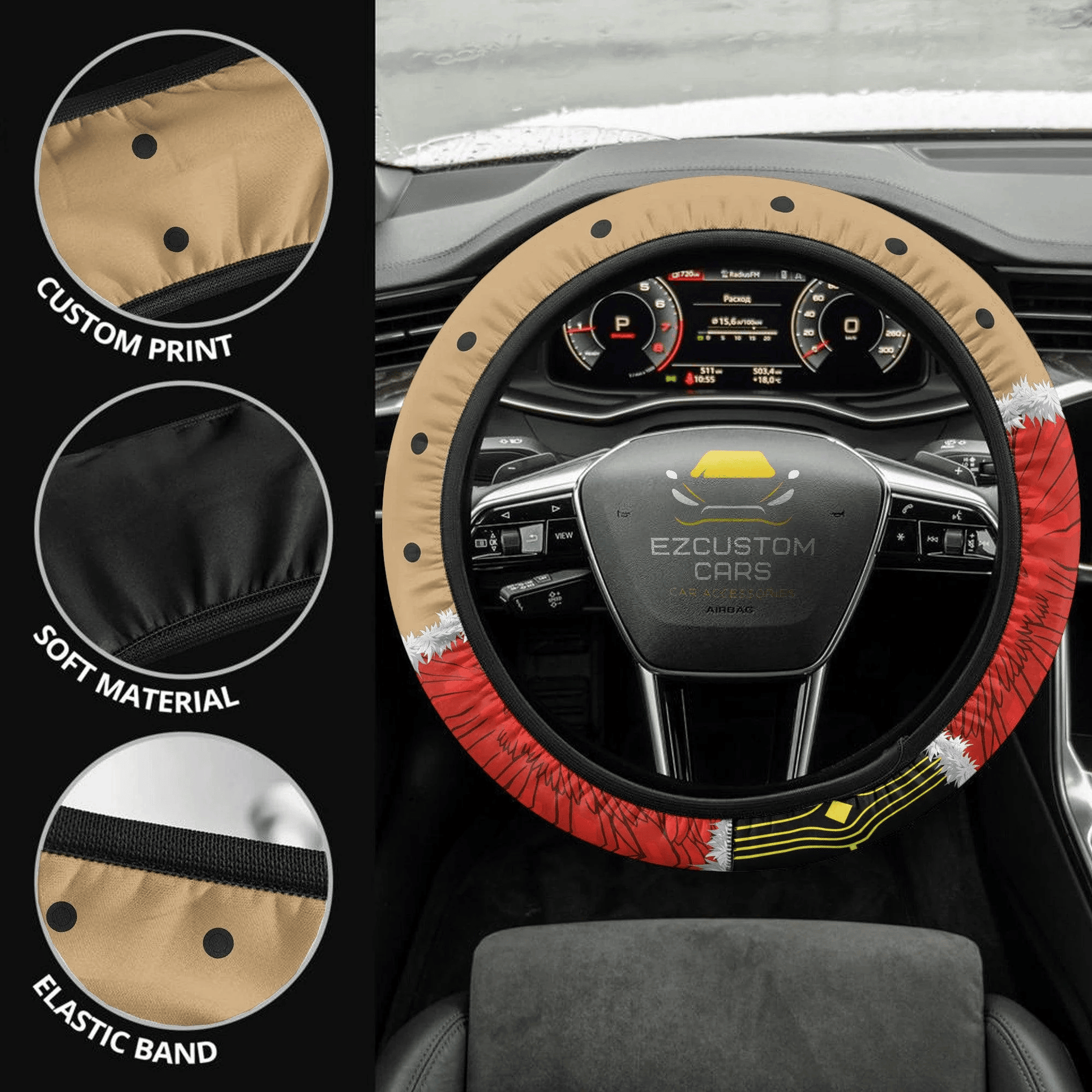 My Hero Academia Anime Steering Wheel Cover Custom Keigo Takami Anime Car Accessories