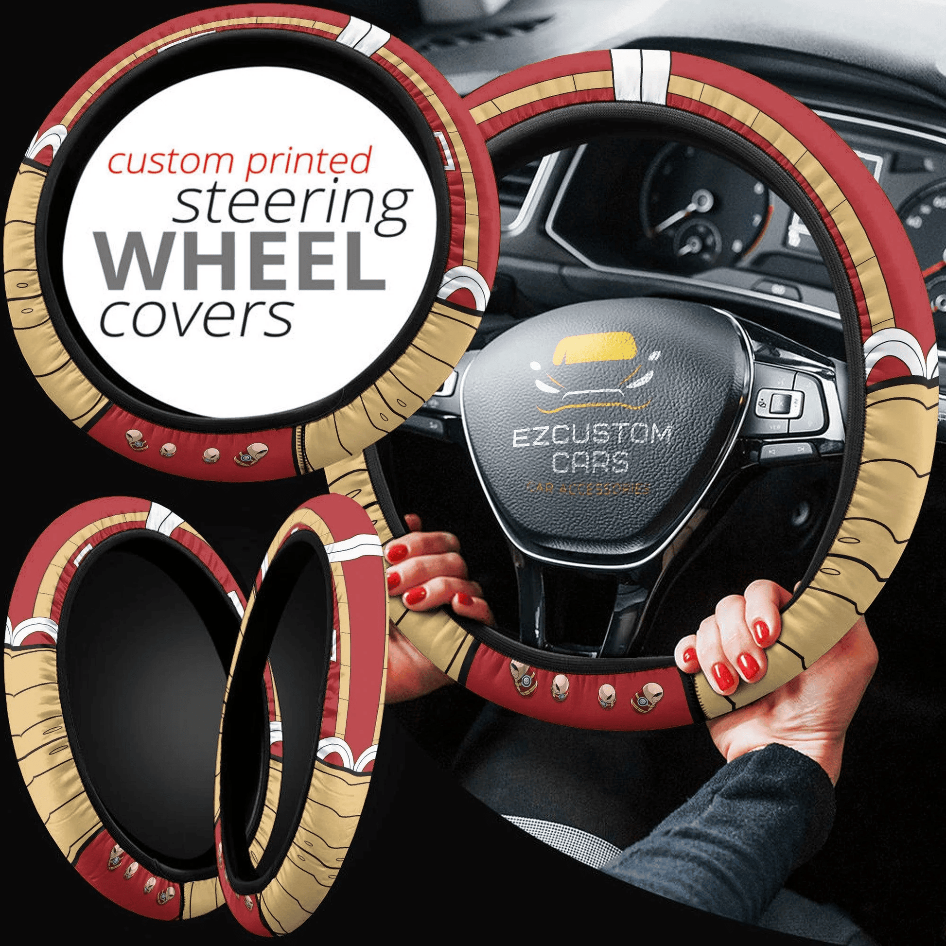 My Hero Academia Anime Steering Wheel Cover Custom Momo Yaoyorozu Anime Car Accessories