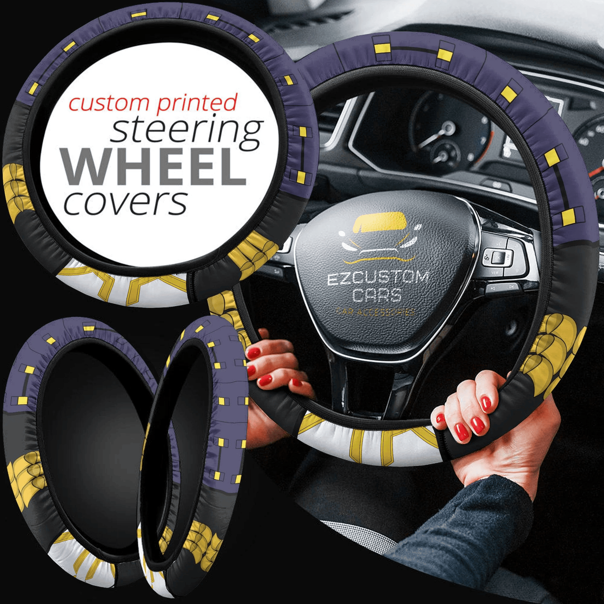 My Hero Academia Anime Steering Wheel Cover Custom Tamaki Amajiki Anime Car Accessories