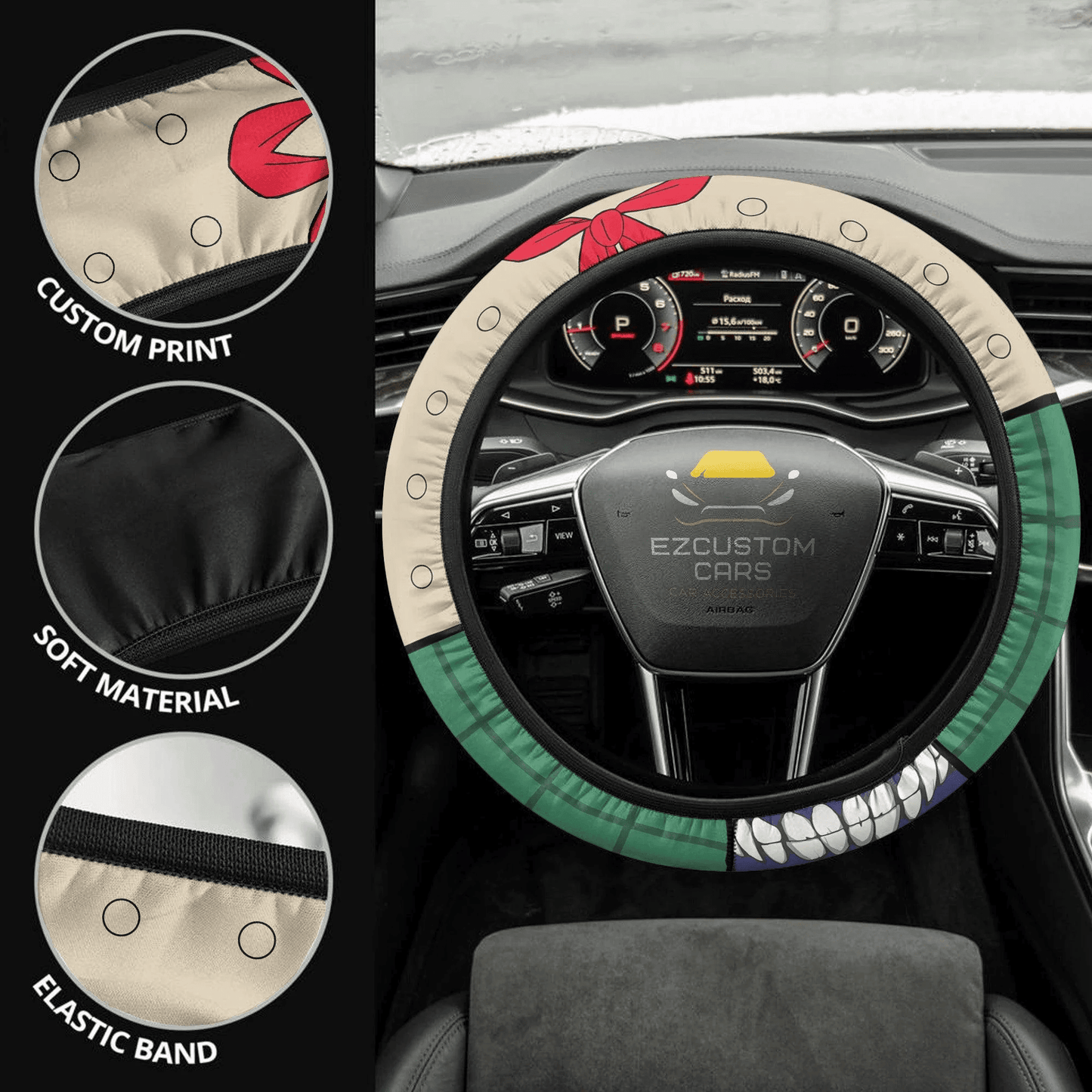 My Hero Academia Anime Steering Wheel Cover Custom Toga Himiko Anime Car Accessories