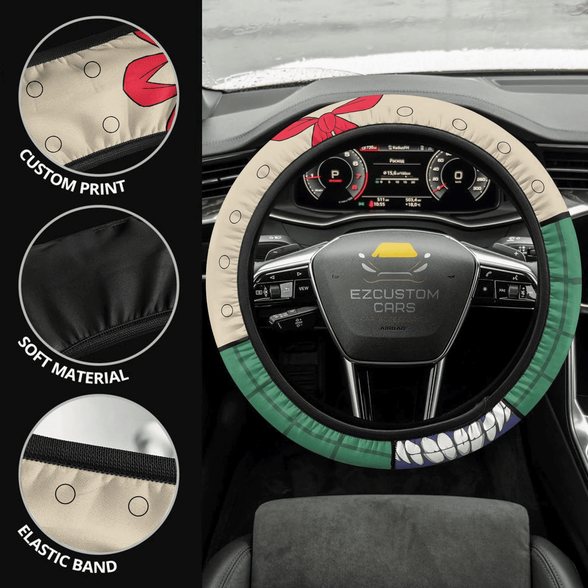 My Hero Academia Anime Steering Wheel Cover Custom Toga Himiko Anime Car Accessories