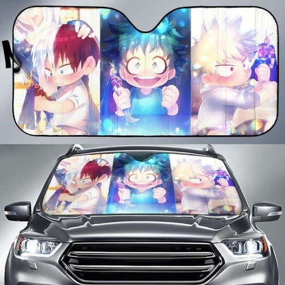 My Hero Academia Chibi Auto Sun Shades 918b Universal Fit