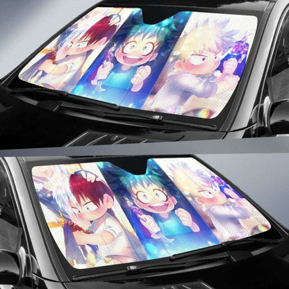 My Hero Academia Chibi Auto Sun Shades 918b Universal Fit