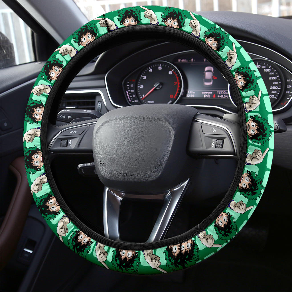 My Hero Academia Izuku Midoriya Glove Anime Premium Custom Car Steering Wheel Cover