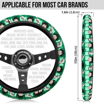My Hero Academia Izuku Midoriya Glove Anime Premium Custom Car Steering Wheel Cover