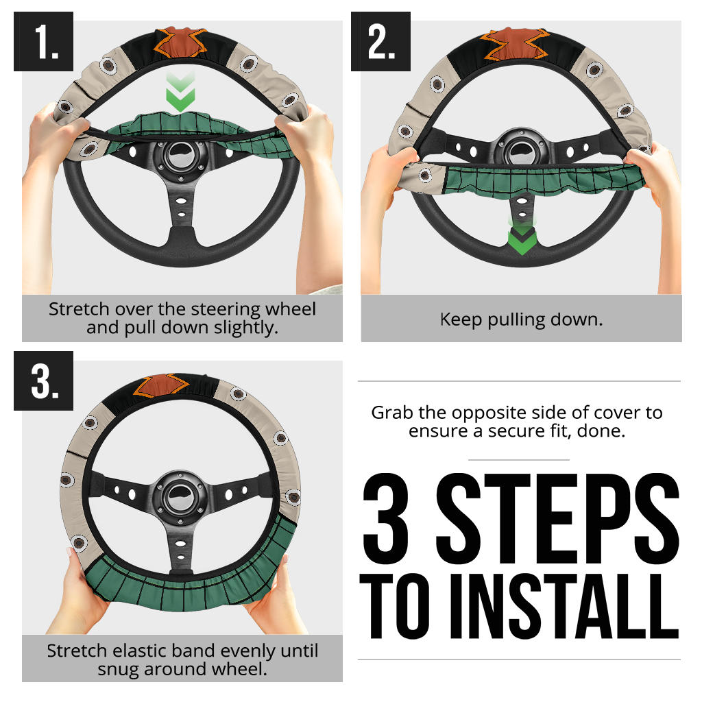 My Hero Academia Katsuki Bakugou Car Steering Wheel Cover