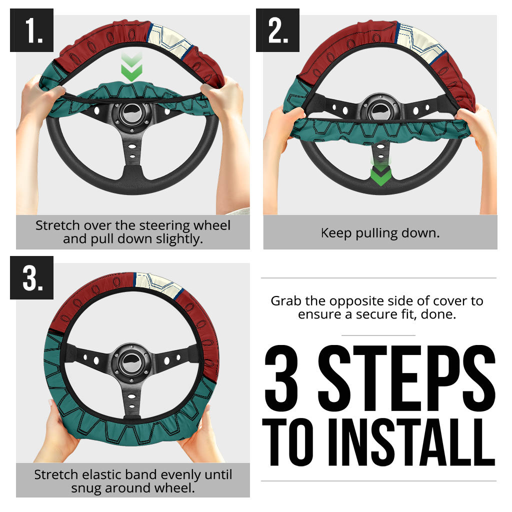 My Hero Academia Midoriya Izuku Car Steering Wheel Cover