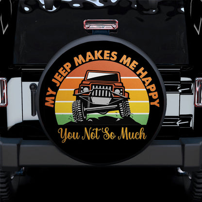 My Jeep Makes Me Happy Car Spare Tire Cover