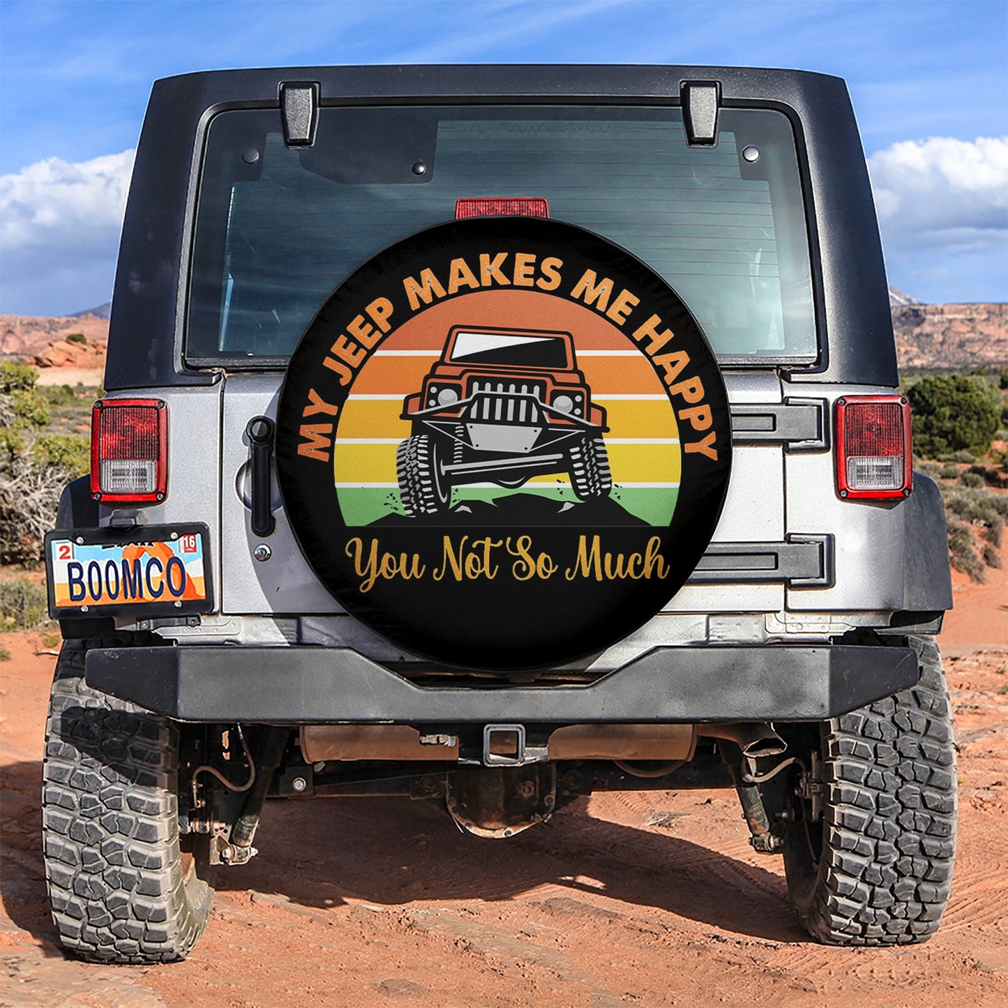 My Jeep Makes Me Happy Car Spare Tire Cover