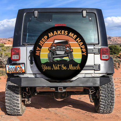 My Jeep Makes Me Happy Car Spare Tire Cover
