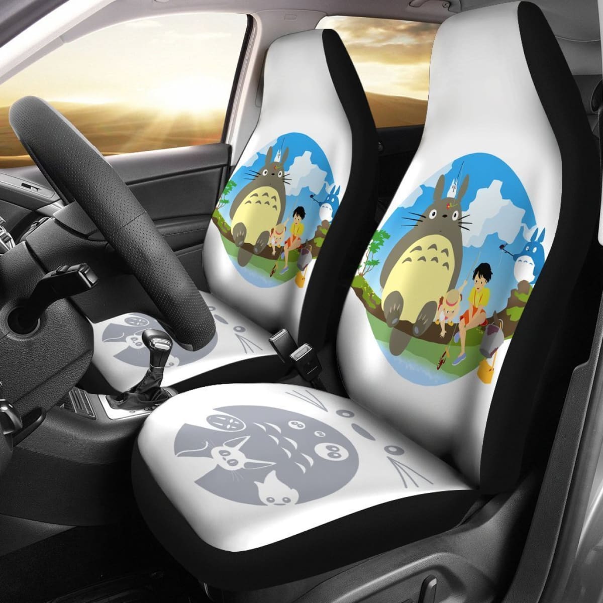 My Neighbor Totoro Sitting On Branch Car Seat Covers Lt03 Universal Fit 225721