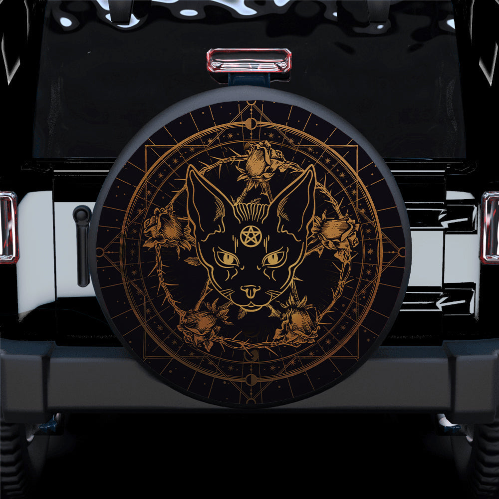 Mystical Cat Jeep Car Spare Tire Cover