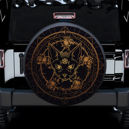Mystical Cat Jeep Car Spare Tire Cover