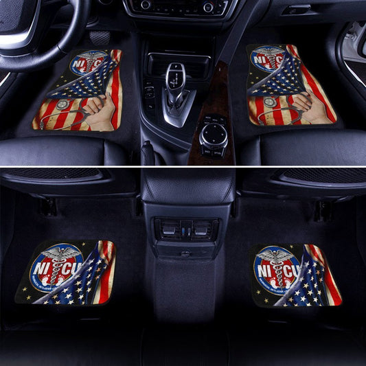 NICU Nurse Car Floor Mats Custom American Flag Car Accessories