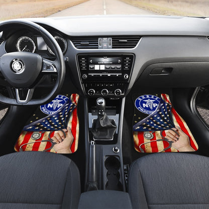 NP Nurse Car Floor Mats Custom American Flag Car Accessories Gift Idea For NP Nurse