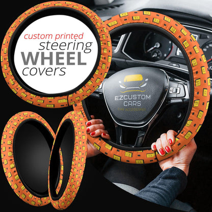 Narancia Patterns Anime Steering Wheel Cover Custom Jojo Bizzare Adventure Anime Car Accessories