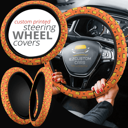 Narancia Patterns Anime Steering Wheel Cover Custom Jojo Bizzare Adventure Anime Car Accessories
