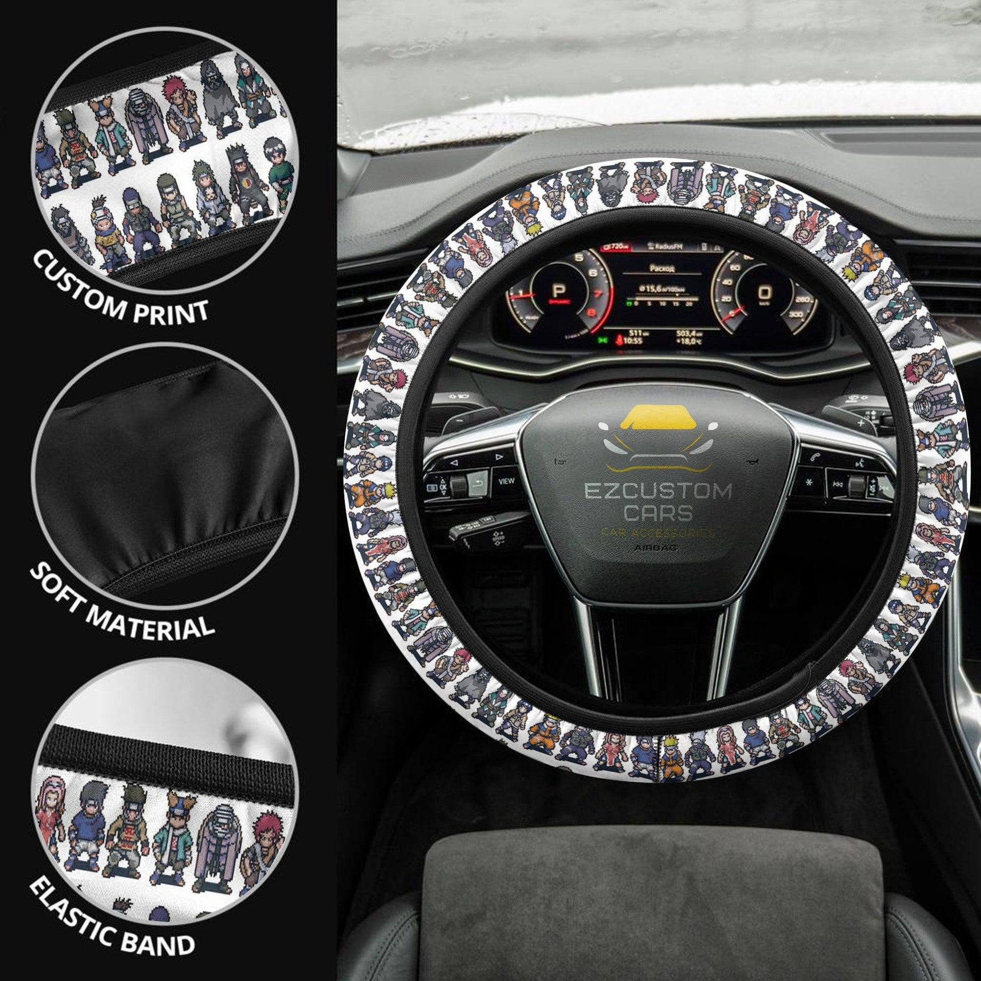 Naruto Anime Steering Wheel Cover Custom Naruto Anime Car Accessories