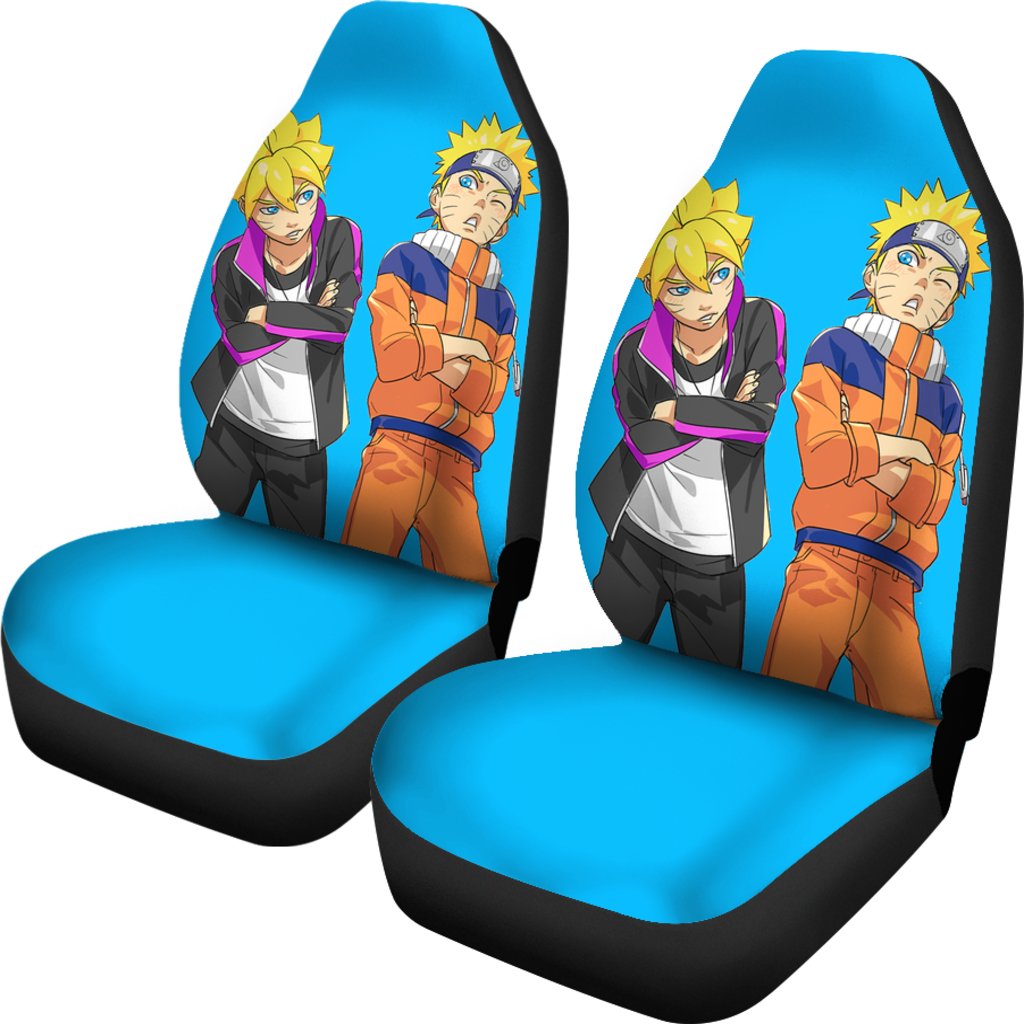 Naruto Car Seat Covers Boruto And Naruto Friends Blue Seat Covers CI04