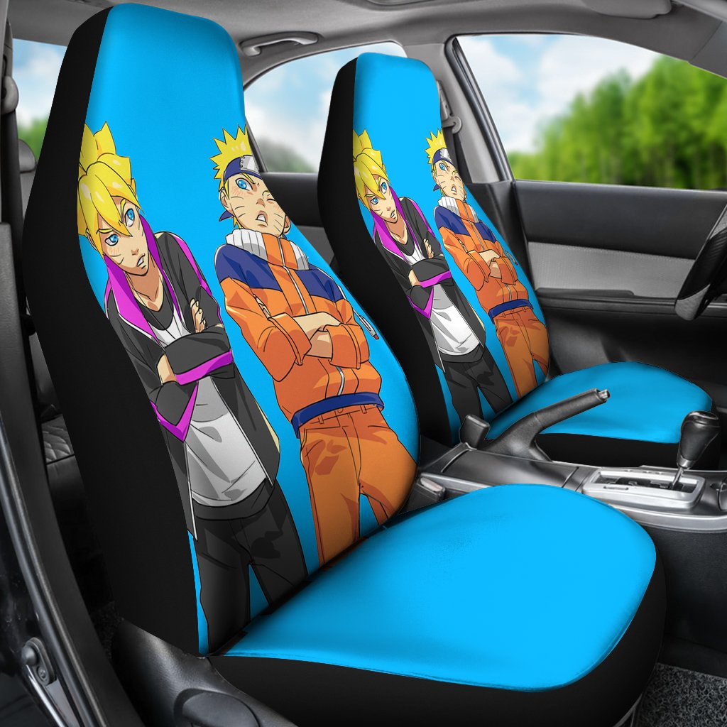 Naruto Car Seat Covers Boruto And Naruto Friends Blue Seat Covers CI04