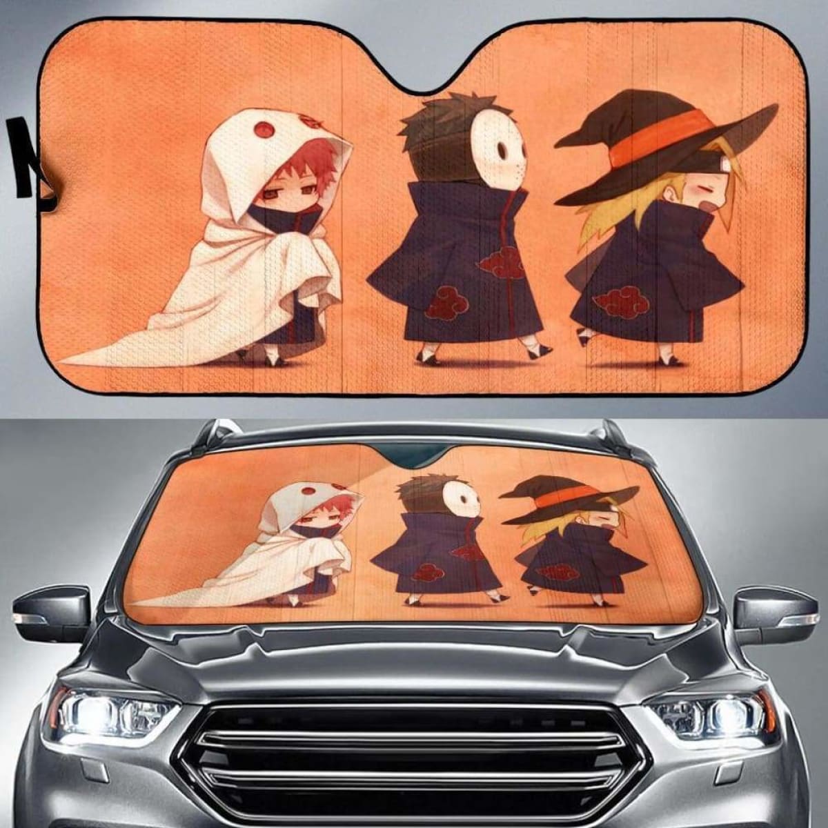 Naruto Chibi Car Sun Shades 918b Universal Fit