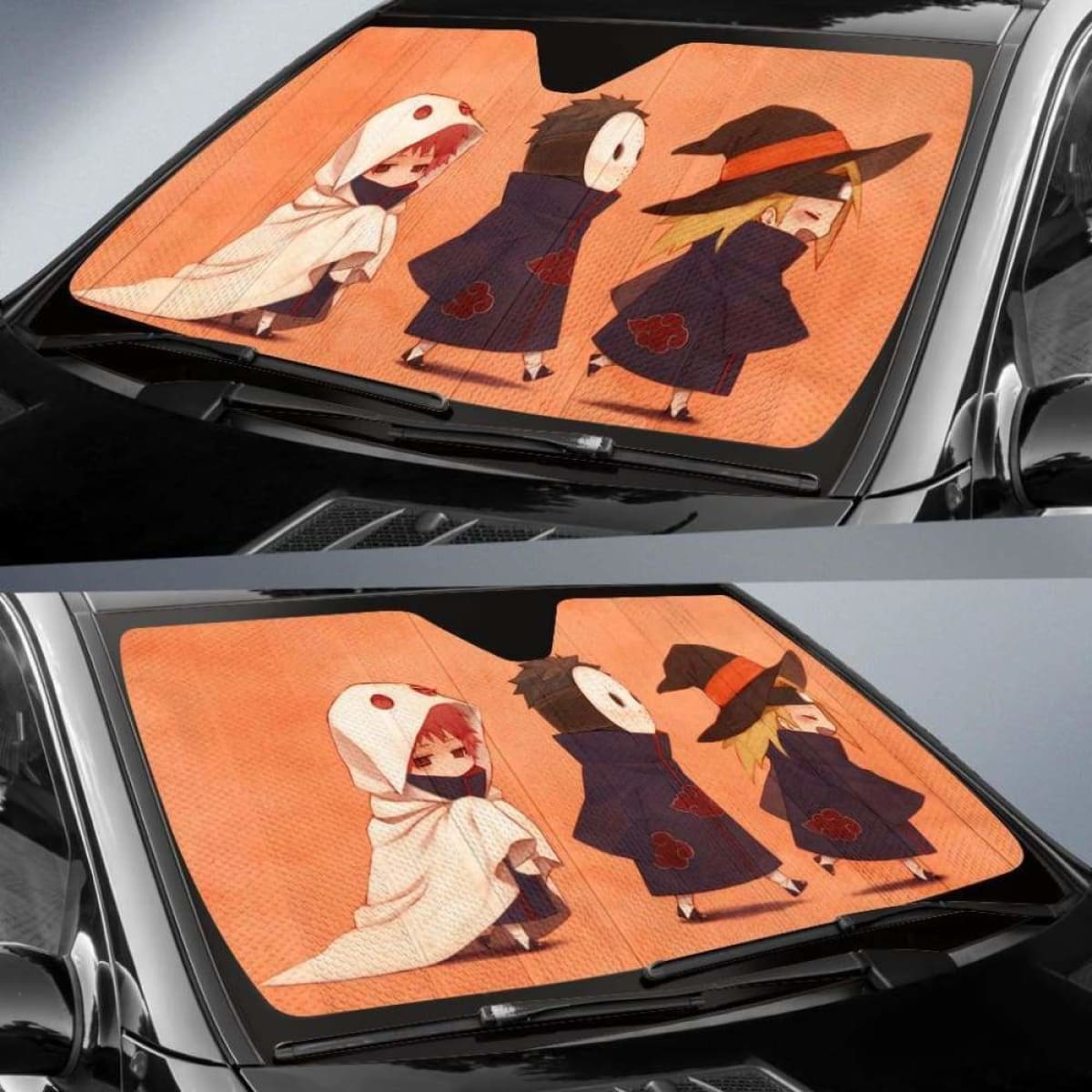 Naruto Chibi Car Sun Shades 918b Universal Fit