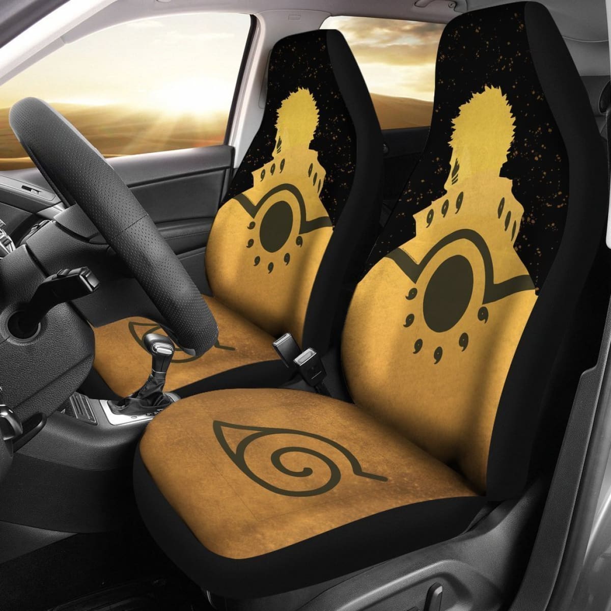 Naruto Konoha Leaf Emblem Logo Car Seat Covers Lt03 Universal Fit 225721