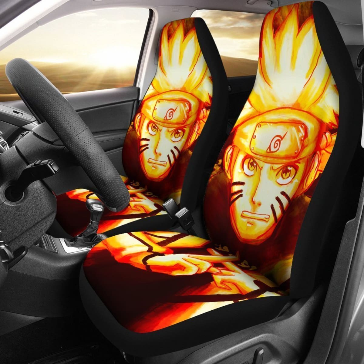 Naruto Ninjutsu Yellow Anime Car Seat Covers Nh06 Universal Fit 225721