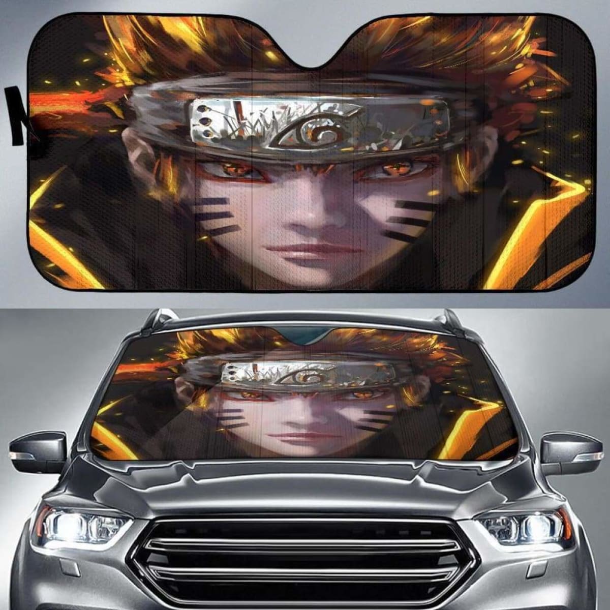 Naruto Premium Car Sun Shades 918b Universal Fit