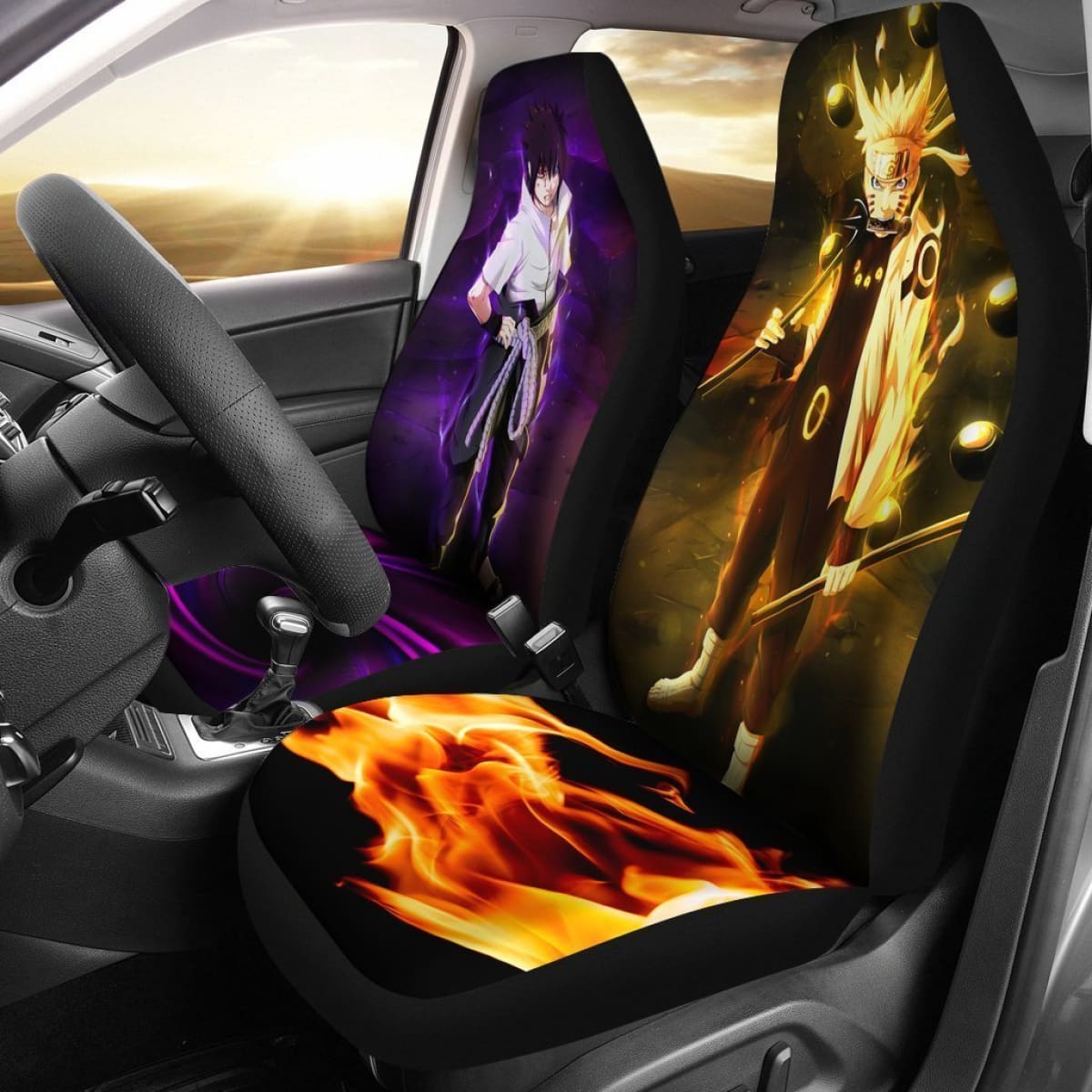 Naruto & Sasuke Anime Car Seat Covers Nh06 Universal Fit 225721