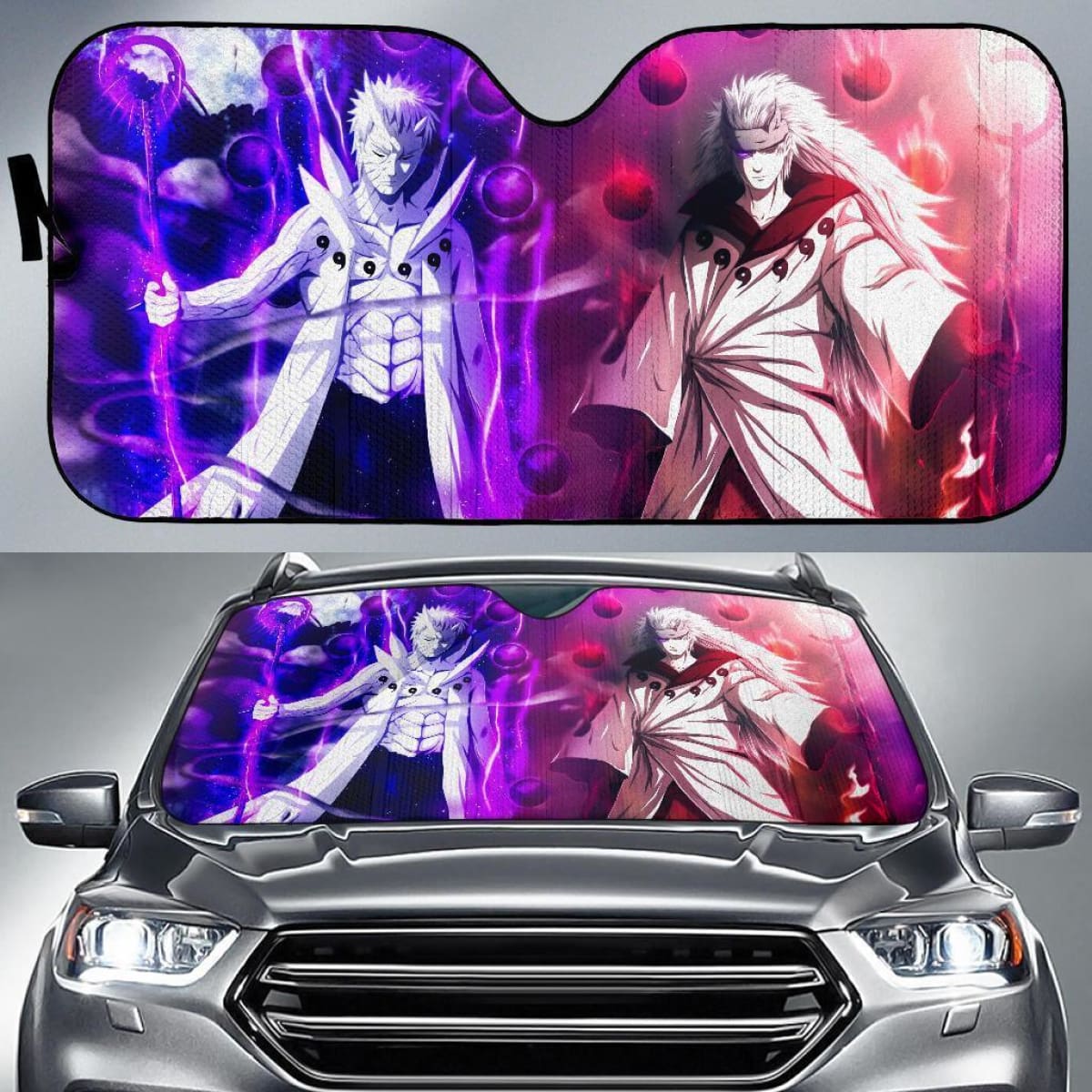 Naruto & Sasuke Hokage Anime Auto Sun Shade Nh06 Universal Fit 111204