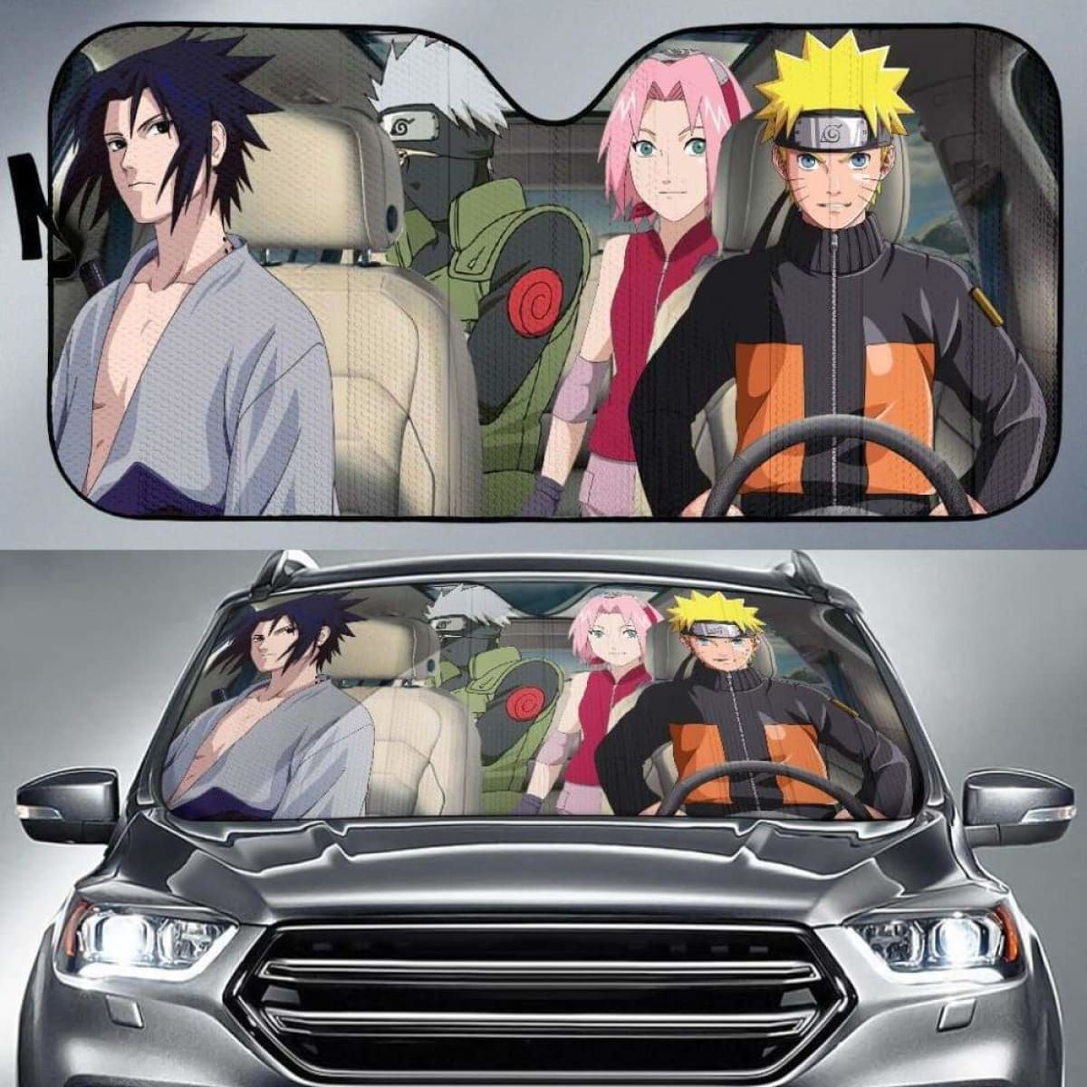 Naruto Sasuke Kakashi Auto Sun Shade 918b Universal Fit