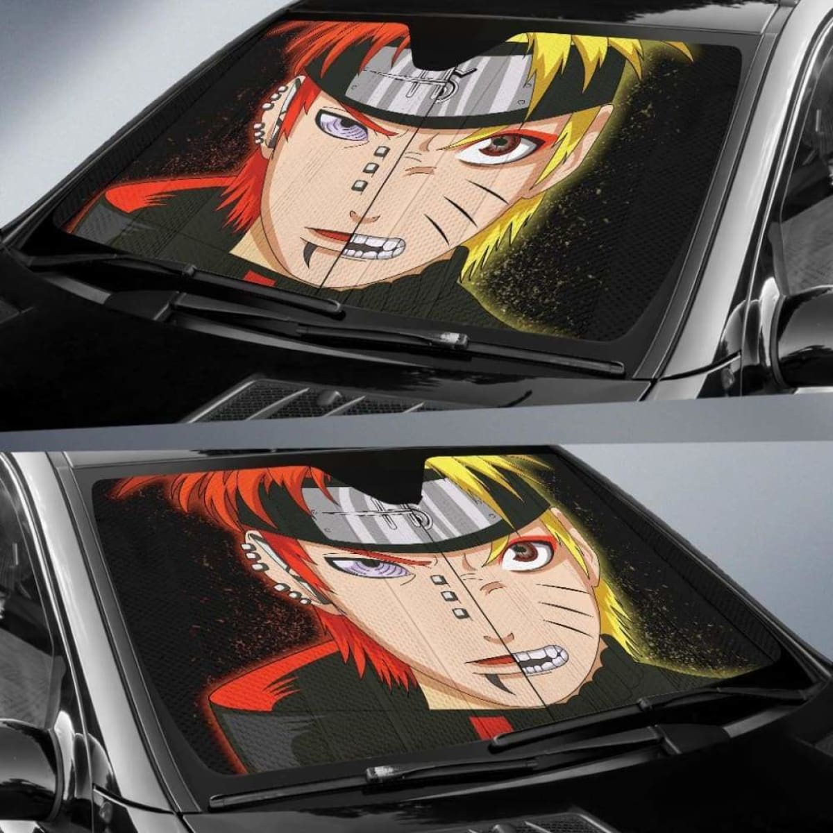 Naruto Vs Pain Car Auto Sun Shades Universal Fit 051312