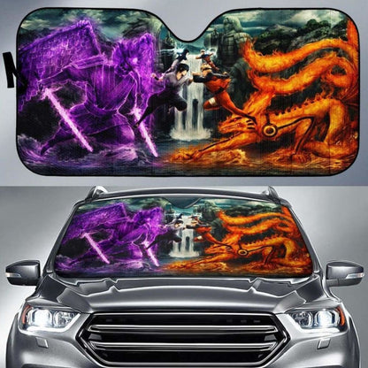 Naruto Vs Sasuke Auto Sun Shades 918b Universal Fit