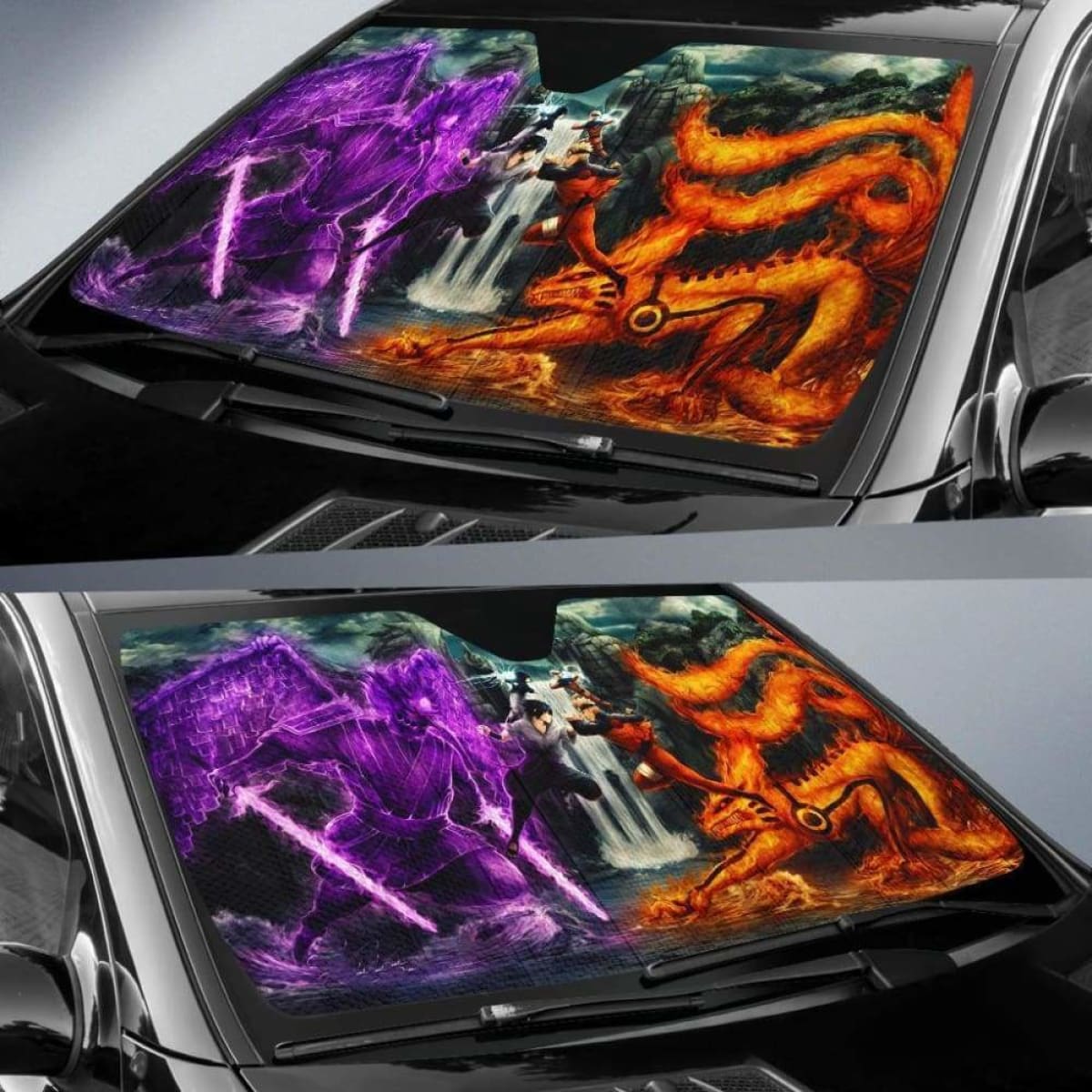 Naruto Vs Sasuke Auto Sun Shades 918b Universal Fit