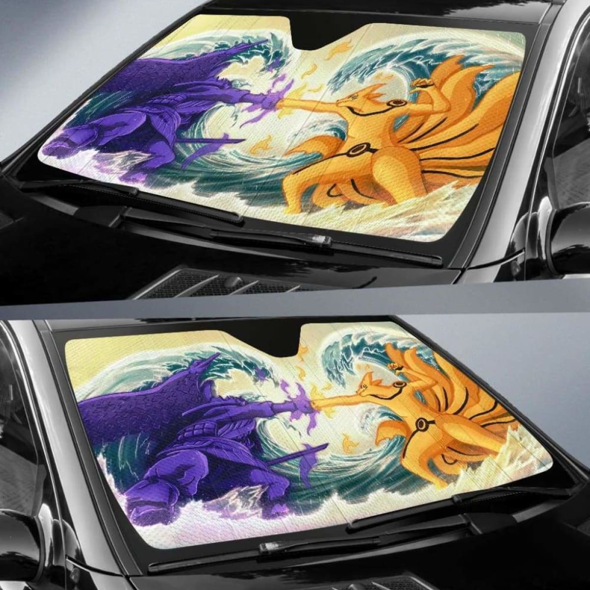 Naruto Vs Sasuke Car Sun Shades 1 918b Universal Fit