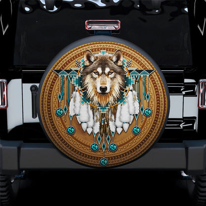 Native American, Native Tribe Wolf Jeep Car Spare Tire Cover