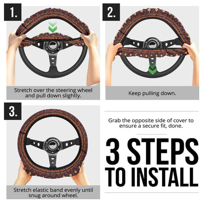 Native American Retro Premium Car Steering Wheel Cover