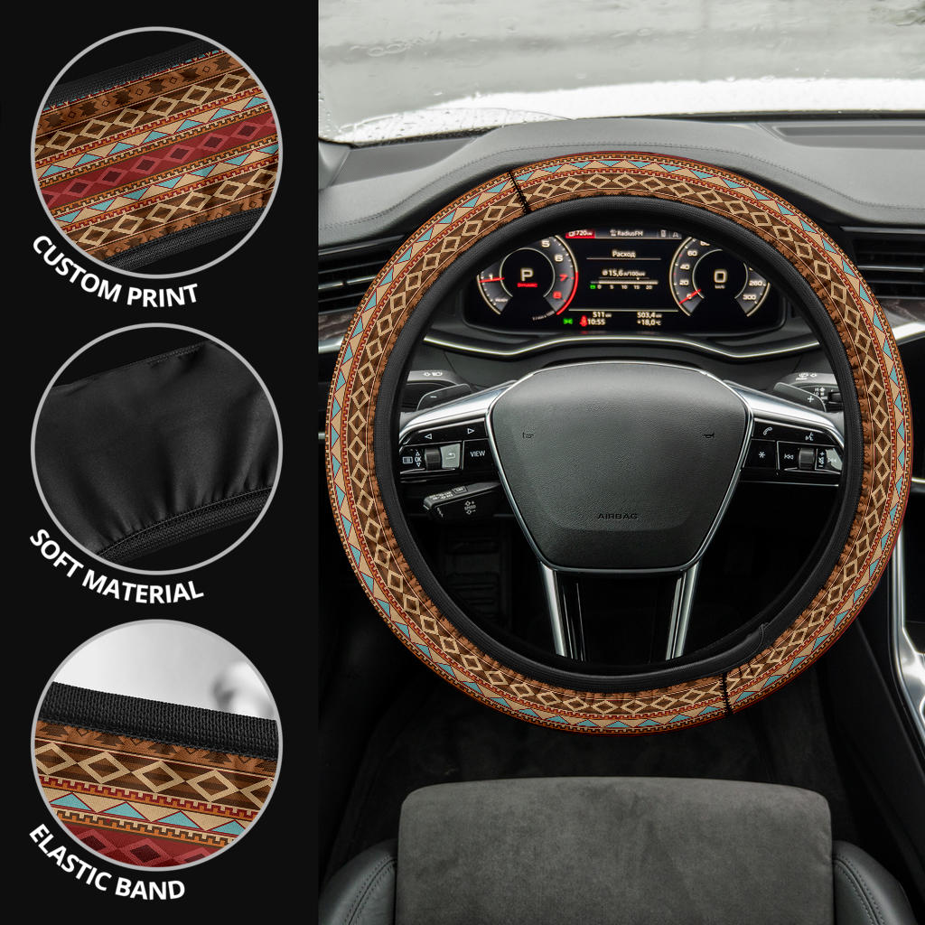 Native American Style Premium Car Steering Wheel Cover