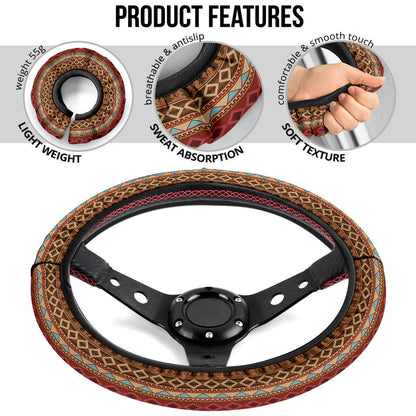 Native American Style Premium Car Steering Wheel Cover