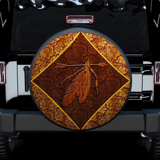 Native American Tribe Feather Jeep Car Spare Tire Cover
