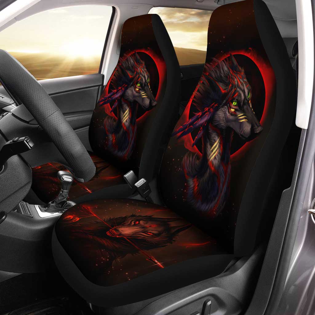 Native American Wolf Dreamcatcher Car Seat Covers Set Of 2 Interior Accessories
